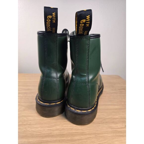Dr. Martens 1460 Smooth Leather Lace Up Boots Green Men\'s Size 9